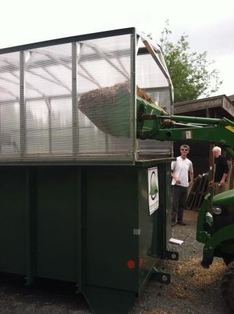 manure composting operation on horse farm