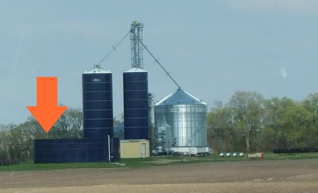an above ground slurry manure storage tank