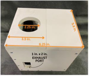 Figure 1. Air sampler unit constructed for this project (L) and commercial AirPrep Filter (R)