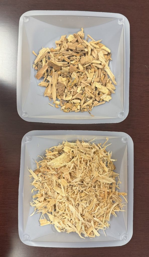 Image 3. Pine media and apple orchard tear-out fines.